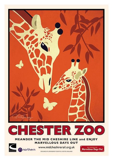 Modern Manchester taken back to 1930s - Manchester Evening News Zoo Poster Design, Zoo Signage, Zoo Project, Zoo Art, Chester Zoo, Railway Posters, Stamp Projects, Composition Design, Postcard Design