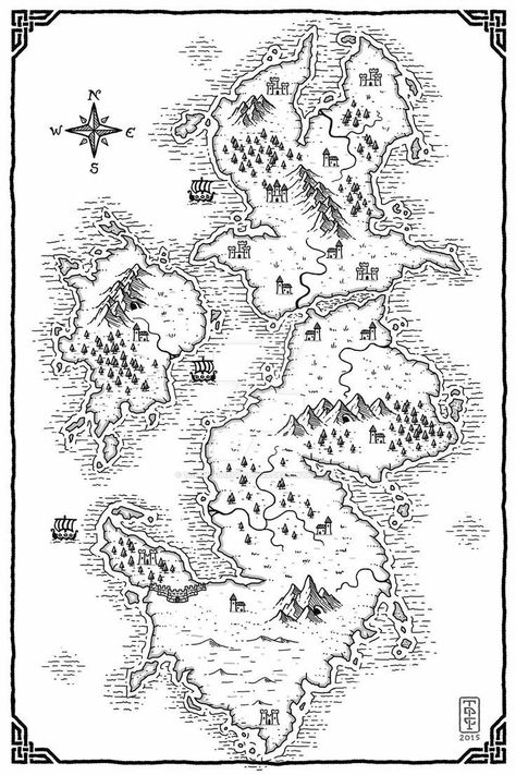 Map Sketch, Fantasy Map Making, Dnd World Map, Fantasy World Map, Writing Fantasy, Hand Drawn Map, Drawn Map, Rpg Map, Dungeon Maps