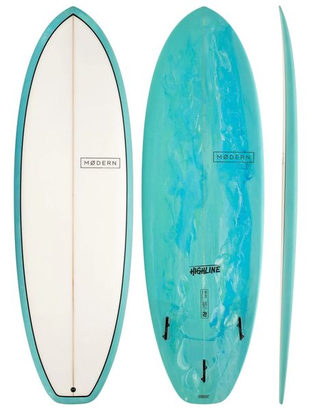 "With the Modern Highline we examined what novice-to-intermediate surfers need in a surfboard to help them get as much actual surfing experience as possible. To become a better surfer, catching waves and increasing your confidence is the key, so we designed this board to be very buoyant (easy to paddle), stable (easy to get to your feet), and easy to control (smooth turns & go where you want on a wave). Essentially, we built this board to re-define the first steps in surfing so people develop th Surfboard Design, Marine Biology, Surfs Up, Design Help, Board Design, Style Board, Surfboard, The Modern, Surfing