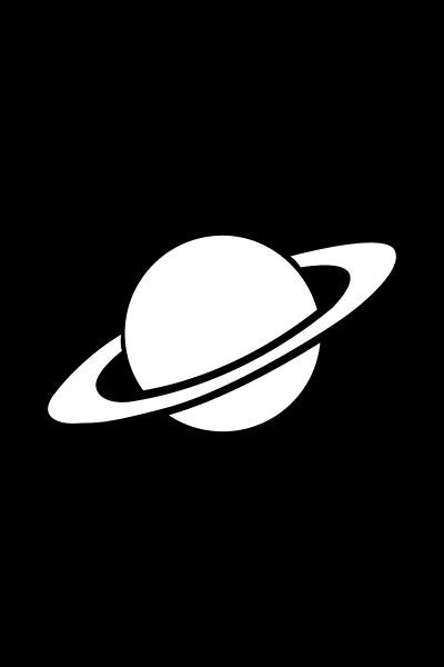 A simple icon of a planet with rings commonly seen in outer space, more specifically our solar system. This planet is referred to as Saturn and is a gas giant with many terrestrial moons. If the wonders of the stars, galaxy and cosmos fascinate you then yo Black App Images, Planet Cincin, Saturn App Icon, Saturn Black And White, Star Icon Black, Space App Icons, Saturn Icon, Black Icons For Apps, Saturn Logo