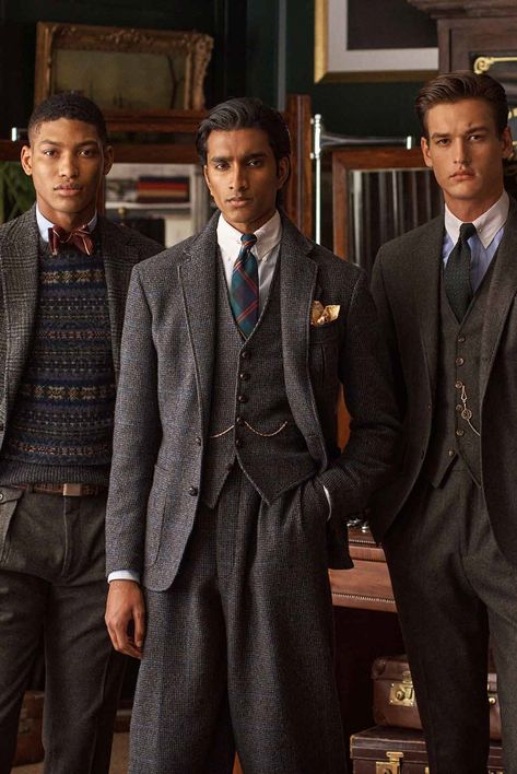 Dark Academia Aesthetic Outfit Men, Dark Academia Outfits Men, Academia Aesthetic Outfit Men, Dark Academia Aesthetic Outfit, Men In Suits, Academia Aesthetic Outfit, Dark Academia Outfits, Herringbone Suit, Ralph Lauren Suits