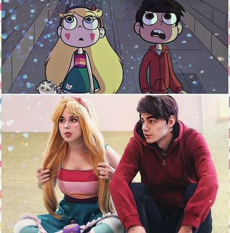 Marco And Star Costume, Star Vs Forces Of Evil Cosplay, Couples Cosplay Ideas, Couple Cosplay Ideas, Star Butterfly Costume, Star Butterfly Cosplay, Couples Cosplay, Halloween Parejas, Couple Cosplay