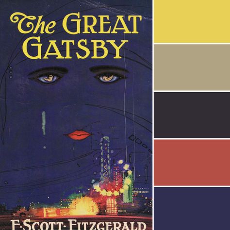 1920s Colour Palette, The Great Gatsby Color Palette, Poster Color Pallete, 20s Color Palette, Old Hollywood Glamour Color Palette, Roaring 20s Color Palette, Book Cover Color Palette, Great Gatsby Color Palette, Gatsby Color Palette