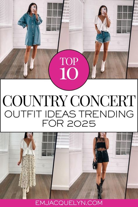 Find the best Women's Fashion ideas for your next country concert with this guide to trendy Country Outfit looks. Whether you’re pairing a cute sundress with Western Boots or styling denim shorts with a statement belt, these Concert Outfit ideas will help you stand out in 2025 while staying true to your country style roots. Western Outfits Without Boots, Line Dancing Outfit Country, Western Bar Outfit, Garth Brooks Concert Outfit, Country Dancing Outfit, Country Outfit Ideas, Country Music Concert Outfit, Garth Brooks Concert, Country Concert Outfit Ideas