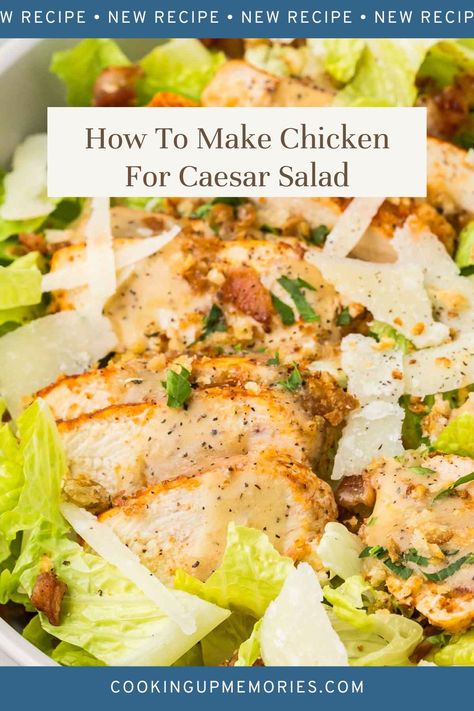 Wondering how to make chicken breast for caesar salad? I'm sharing two of my favorite ways on the blog!  Check out the full recipe today! How To Make Chicken For Salad, Keto Chicken Caesar Salad, Chicken For Chicken Caesar Salad, Seasoned Chicken For Salads, Cesar Chicken Recipes, Chicken Seasoning For Caesar Salad, Caesar Salad Chicken Seasoning, Chicken Seasoning For Salads, Chicken Marinade For Caesar Salad