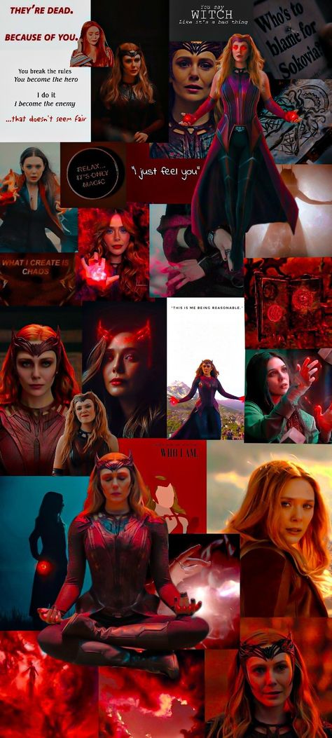 A collage made by pictures of Wanda Maximoff ( from the marvel films) and pictures resembling her aesthetic. Scarlet Witch Iphone Wallpaper, Scarlet Witch Collage Wallpaper, The Scarlet Witch Wallpaper, Marvel Wallpaper Wanda, Witch Collage Wallpaper, Scarlet Witch And Agatha, Wanda Wallpaper Aesthetic, Scarlet Witch Wallpaper Aesthetic, Marvel Collage Wallpaper