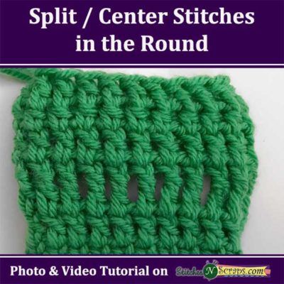 Split / Center Stitches tutorial on StitchesNScraps.com Yarn Projects Crochet, Ribbed Crochet, Beginner Crochet Tutorial, Amigurumi Tutorial, Learn How To Crochet, Crochet Stitches Tutorial, Crochet Stitches Patterns, Straight Stitch, Crochet Stitch