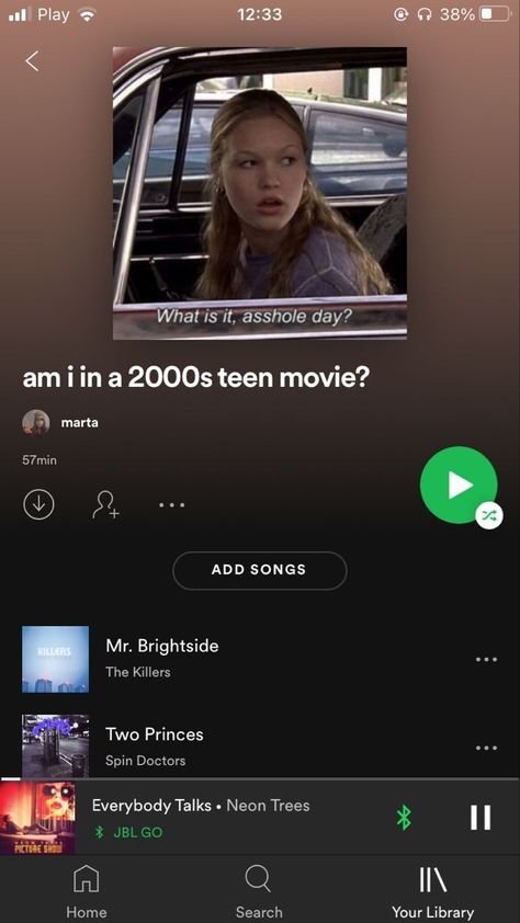 2000s Teen Movies, Spotify Music Playlist, Indie Music Playlist, Song Recs, Summer Songs Playlist, Playlist Names Ideas, Playlist Names, Radio Playlist, Therapy Playlist