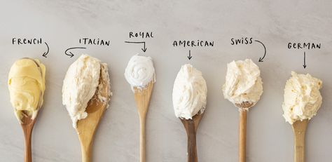 Types Of Buttercream, French Buttercream, Italian Buttercream, Homemade Frosting, Whip Cream, Icing Recipe, Cream Colour, Baking Sweets, Cake Frosting