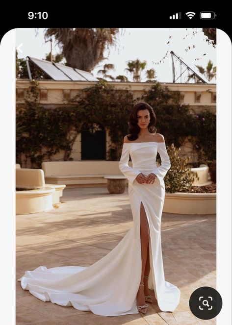 Sleeved Wedding Dress, Sequin Evening Gowns, Silk Wedding Dress, White Wedding Dress, 2024 Wedding, Sleeve Wedding Dress, Stunning Gowns, Long Sleeve Wedding, Wedding Dress Sleeves