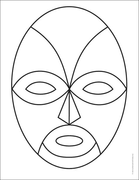 How to Draw a Mask · Art Projects for Kids Mask Coloring Page, African Art For Kids, Drawn Mask, Mask Drawing, Art Projects For Kids, Mask Ideas, Pencil Gift, Mask Tutorial, Drawing Wallpaper