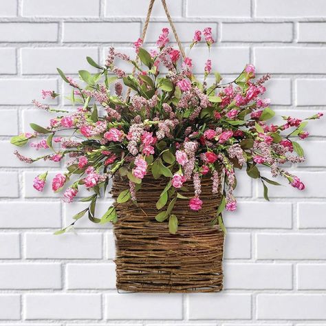 PRICES MAY VARY. 【2023 New Basket Style Wreath】: This gorgeous, vintage-inspired Cream Hydrangea door hanging basketis the perfect addition to your home decor.This hanging basket is perfect for weddings, parties, birthdays or just for everyday decor and more! 【Cream Hydrangea Door Hanger Basket Wreath】: Adorn your Front Door, Entry, or Bring Indoors to enjoy a basket with lush creamy vanilla hydrangeas flowing with petite white paper flowers, mint leaves & fern greenery. 【Basket Wreath Made of H Door Hanging Basket, Hanger Basket, Cream Hydrangea, Garland Wedding Decor, Welcome Signs Front Door, Basket Wreath, Flower Garland Wedding, Wildflower Wreath, Garden Basket