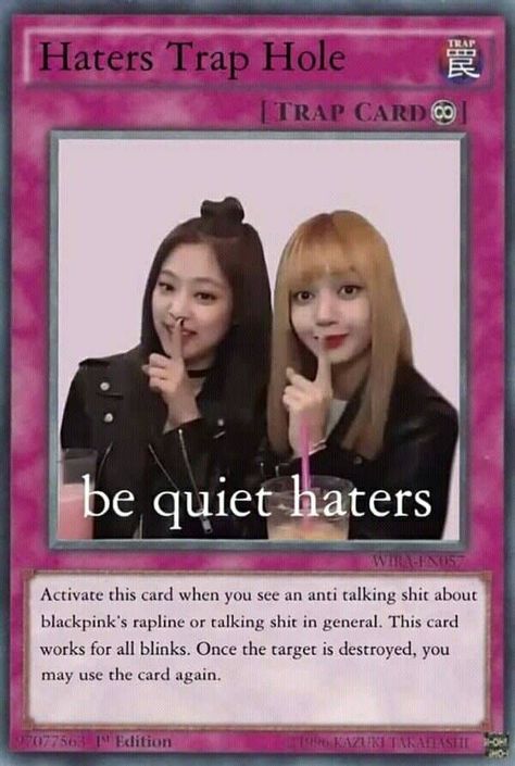 BLIИKY - YouTube Blackpink Haters, Spiritual Cards, Card Memes, Kpop Cards, Trap Cards, Blackpink Quotes, Trading Card Template, Trap Card, Spell Cards