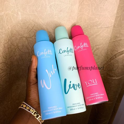 Confetti body spray 🏷️#3,500 each #34,000 per dozen #confettibodyspray Confetti Body Spray, Diy Skin Care Routine, Perfume Collection Fragrance, Body Care Routine, August 12, Diy Skin Care, Diy Skin, Perfume Collection, Diy Food