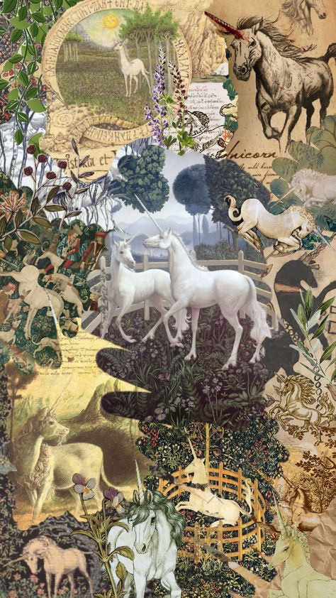 Vintage Unicorns #medievaltapestry #unicorn #vintage #medieval #mythical Sequoia Forest, Unicorn Vintage, Medieval Horse, Medieval Aesthetic, Medieval Tapestry, Last Unicorn, Winged Horse, The Last Unicorn, Horse Wallpaper