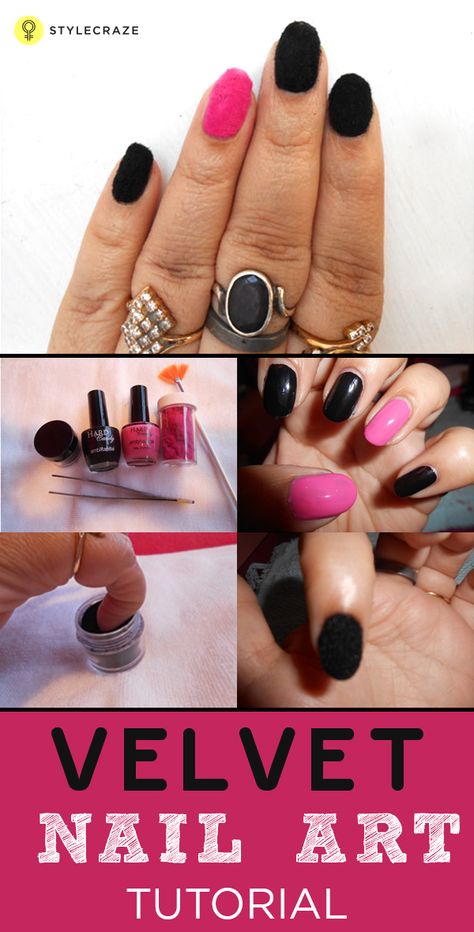 The velvet nail art tutorial being shown here will tell you how you can get these nails done at home on your own. You can easily create these at home without burning a hole in your pocket. So let’s get started: Velvet Nail Art, Nails Done At Home, Easy Nail Art Ideas, Amazing Nail Art Designs, Cute Easy Nail Designs, Nail Art Designs For Beginners, Simple Toe Nails, Negative Space Nail Art, Amazing Nail Art