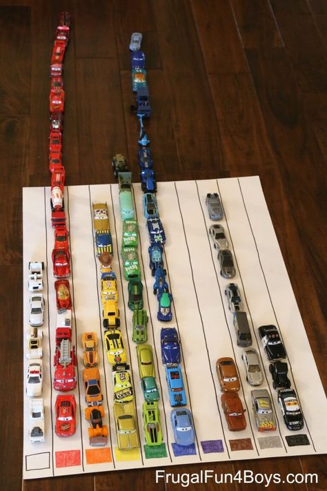 Transportation Theme Preschool, Transportation Activities, Transportation Preschool, Preschool Colors, Transportation Theme, Matchbox Cars, Preschool Activity, Toddler Learning Activities, Preschool Learning Activities