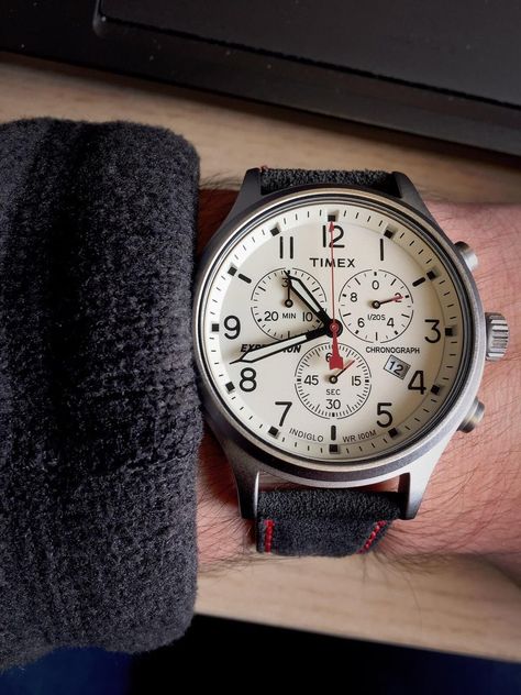 [Timex] Expedition Scout Chronograph. : r/Watches Timex Chronograph Men, Timex Expedition Scout, Timex Watch Mens, Flieger Watch, Timex Expedition, Gentleman Watch, Camera Watch, Retro Backpack, Timex Watches