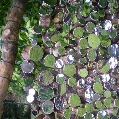 Mirror Installation, London Artist, Garden Mirrors, Outdoor Mirror, Artistic Installation, Nature Artwork, Tableau Art, Wall Installation, Shop Ideas