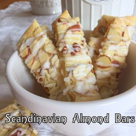 Almond Desserts, Almond Pastry, Scandinavian Recipes, Almond Bars, Norwegian Food, Scandinavian Food, Bars Cookies, Swedish Recipes, Almond Cookies