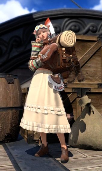 The Traveling Painter | Eorzea Collection Fantasy Traveler Outfit, Fantasy Traveler, Traveler Outfit, Princess Dance, Eorzea Collection, Fantasy Battle, Patches Fashion, Final Fantasy Xiv, Your Character