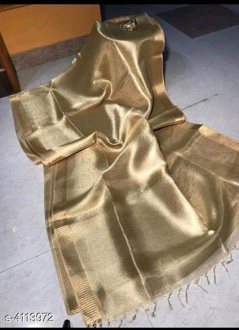 ब्लाउज बैक नेक डिजाइन, Gold Silk Saree, Golden Saree, Tissue Silk Saree, Indian Sari Dress, Cotton Saree Designs, Linen Sarees, Plain Saree, Tissue Saree