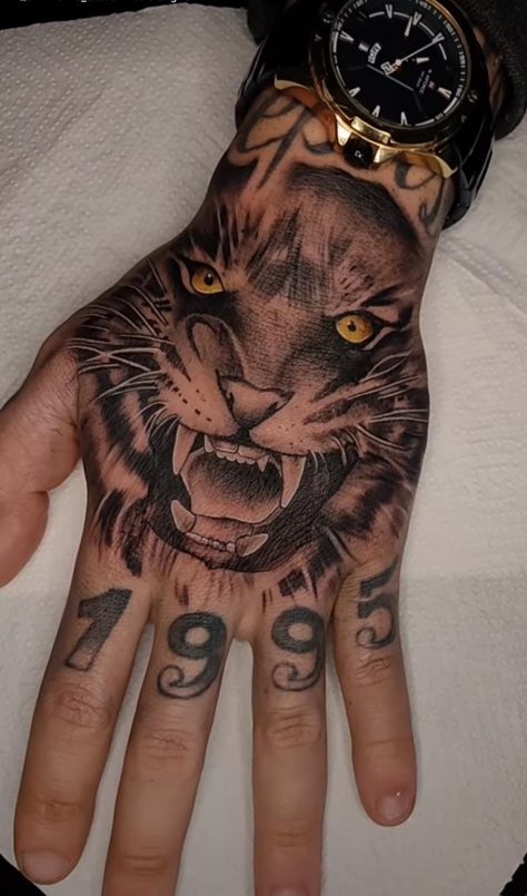 Lion Hand Tattoo Men, Tiger Hand Tattoo, Leg Band Tattoos, Medusa Drawing, Lion Hand Tattoo, Trishul Tattoo Designs, Bear Tattoo Designs, Hand And Finger Tattoos, Egypt Tattoo