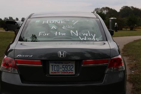 Idea for Wedding Car Send Off Decor Things To Write, Idea For Wedding, Funny Things, On Back, North Carolina, Cars, Funny