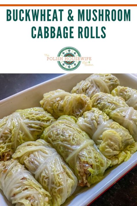 For some of you, the thought of buckwheat and mushroom cabbage rolls may be a new idea. This meat-free version is well known in Poland. It’s a Wigilia staple. It could be a Lenten supper, It’s plant-based and perfect for lighter springtime meals! Springtime Meals, Cabbage Rolls Polish, Mushroom Cabbage, Vegetarian Cabbage Rolls, Stuffed Cabbage, Polish Food, Ukrainian Recipes, Cabbage Rolls, Polish Recipes