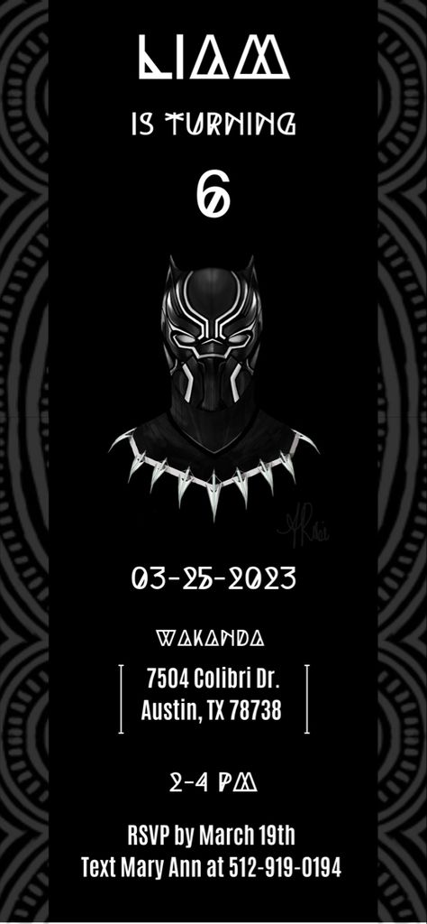 Wakanda Forever Birthday Party, Black Panther Birthday Party Ideas, Black Panther Party, Weekend Activities, Business Flyer Templates, Business Flyer, Black Panther, Preston, Birthday Party Invitations