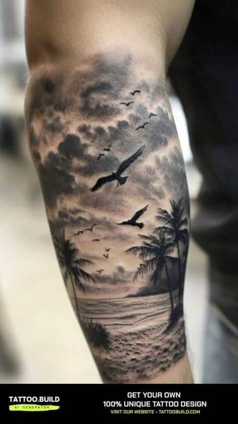 Bold Half Sleeve Tattoo Ideas for Men Inspire Your Next Ink at Tattoo Build Elegant Sleeve Tattoo For Women, Ocean Theme Sleeve Tattoo, Mens Arm Sleeve Tattoos Ideas Unique, Outside Forearm Tattoo Men Ideas, Half Sleeve Tattoo For Men Forearm Design, Sleeve Tattoo Ideas Men, Men’s Half Sleeve Tattoo Forearm, Ocean Tattoos Men, Men Sleeve Tattoo Ideas