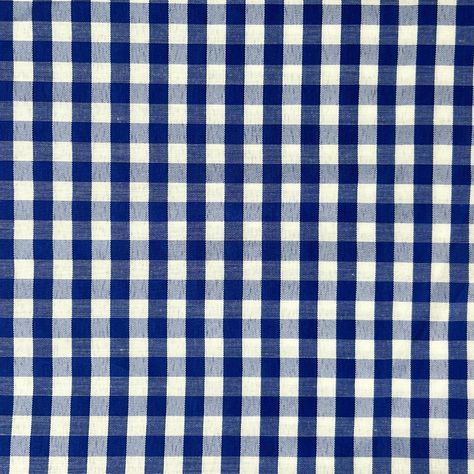 Vintage blue gingham fabric remnant featuring; a traditional gingham or small plaid of what feels like a light weight, polyester and cotton blend in a crisp royal blue and white measures 45 inches wide X 4 yards long in good, unlaundered, vintage condition with no holes, stains, or funky odors we are happy to ship internationally and combine shipping Gingham Aesthetic, Blue Plaid Background, Blue And Gold Fabric, Blue Plaid Fabric, Dark Blue Plaid, Gingham Fabric, Room Makeover Inspiration, Gold Fabric, Pattern And Decoration