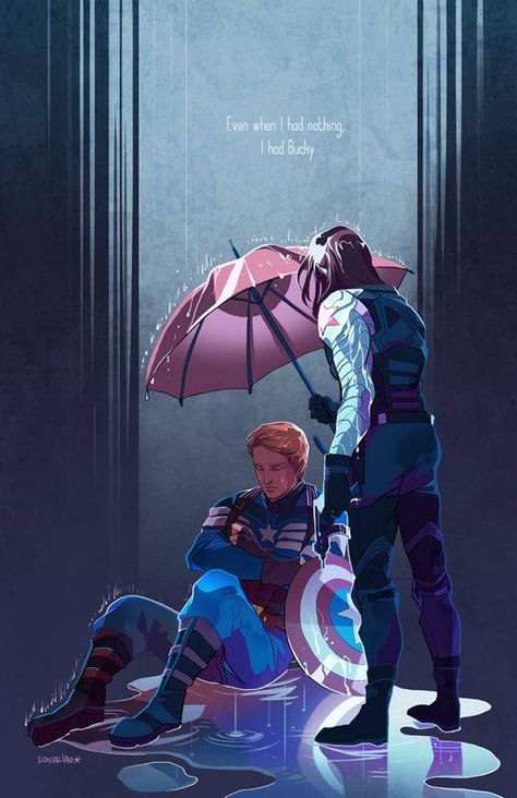 Even when I had nothing, I had bucky Two People, Brooklyn, Umbrella, Art