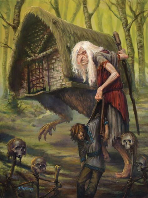 Baba Yaga by BrittMartin on DeviantArt Baba Yaga House, Baba Jaga, Slavic Folklore, Folk Stories, Supernatural Beings, Baba Yaga, Arte Sketchbook, Fairytale Art, Witch Art