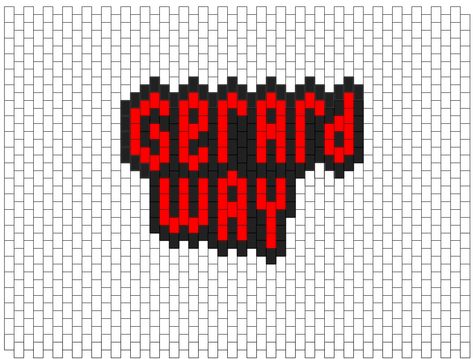 Gerard Way Perler Beads, Mcr Pixel Art, Mcr Perler Beads, Mcr Kandi, Mcr Gerard Way, Mcr Gerard, Bracelet Loom, Kandi Ideas, Easy Perler Beads Ideas