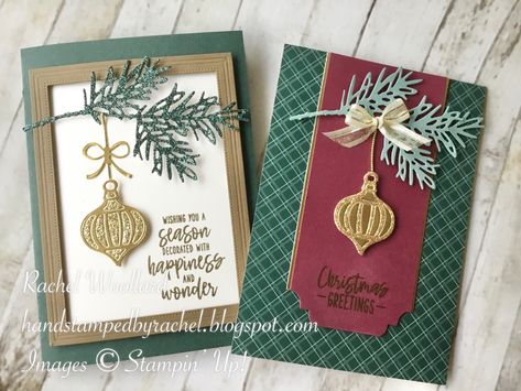 Stampin Up SU Decorated With Happiness Bundle Christmas cards 2022 Stampin Up Decorated With Happiness, Decorated With Happiness, Cas Christmas Cards, Handmade Christmas Cards, Create Christmas Cards, Stamped Christmas Cards, Ornament Card, Christmas Card Set, Homemade Christmas Cards