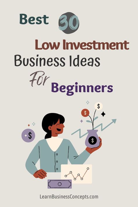 Best 30 Low Investment Business Ideas For Beginners House Plant Business, Business Ideas India, Business Ideas For Students, Profitable Small Business Ideas, Profitable Business Ideas, Business Ideas For Women Startups, Low Cost Business, Plant Business, Printables Business