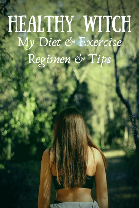 Healthy Witch: This Witch's Diet & Exercise Regimen and Tips Witchy Exercise, Spells For Healthy Eating, Witchy Self Care Routine, Witch Diet, Witchy Workout, Holistic Witch, Witch Workout, Witch Routine, Witchy Yoga