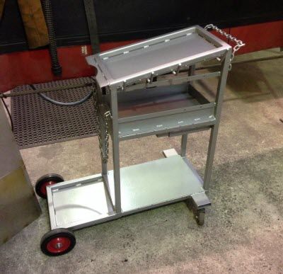 mig welding cart Welder Trolley, Mig Welder Cart, Welding Trolley, Welding Cart Plans, Welder Cart, Welding 101, Welding Table Plans, Welding Training, Man Cave Building