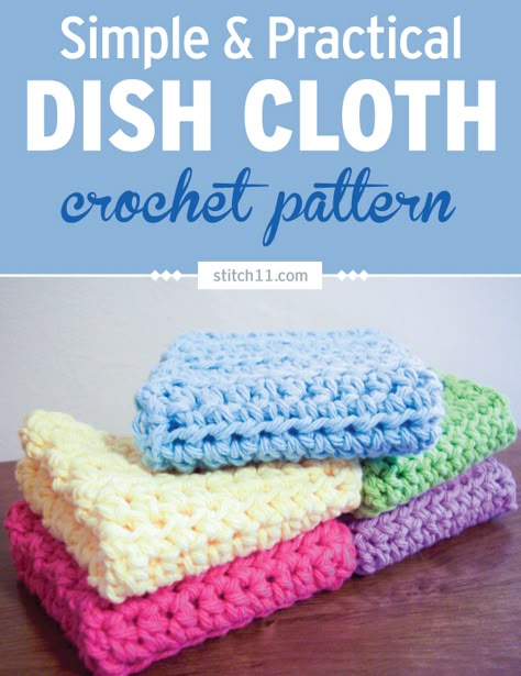 Dish Cloth Crochet, Crochet Washcloth Free Pattern, Crochet Washcloth Free, Crochet Dish Cloth Free Pattern, Cloth Crochet, Crochet Washcloth Pattern, Kitchen Crochet, Dishcloth Crochet Pattern, Washcloth Pattern