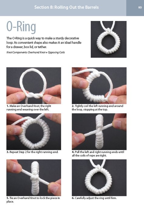 O-ring, a quick way to may a study decorative loop. Loop Knot, Survival Knots, Knots Guide, Paracord Bracelet Diy, Addicted To Love, Decorative Knots, Makramee Diy, Paracord Knots, String Crafts