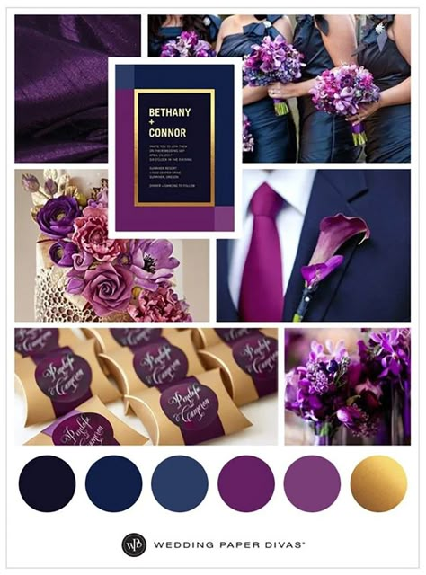 Jewel Tone Wedding Colors, Midnight Sapphire, Purple Wedding Decorations, Blue Beach Wedding, Purple And Gold Wedding, Wedding Color Scheme, Fall Purple, Gold Wedding Colors, Velvet Chairs