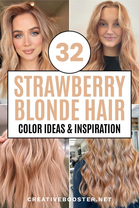 32 Amazing Strawberry Blonde Hair Color Ideas for Maximum Inspiration – CreativeBooster Blonde With Red, Strawberry Blonde Hair Color Ideas, Short Copper Hair, Dark Strawberry Blonde Hair, Gold Blonde Hair, Blonde Hair Pale Skin, Blond Rose, Rose Gold Blonde, Dark Strawberry Blonde