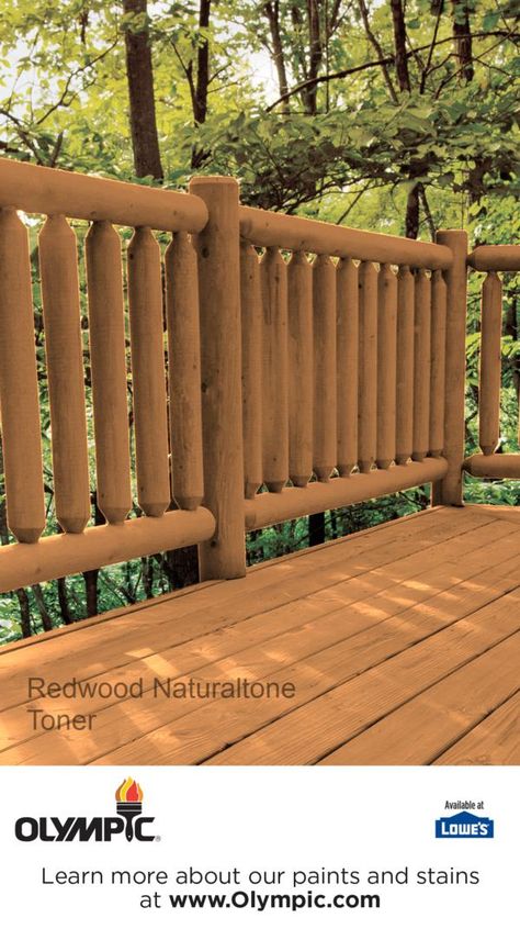 REDWOOD NATURALTONE is a part of the Olympic Stains - Toner collection by Olympic® Stains. Exterior Wood Stain Colors, Deck Stains, Deck Stain Colors, Exterior Wood Stain, Deck Colors, Dream Deck, Wood Stains, Staining Deck, Pressure Treated Wood