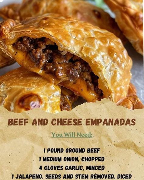 The Pioneer Woman Ree Drummond | Beef and Cheese Empanadas | Facebook Cheesy Empanadas, Pioneer Woman Recipes Beef, Beef And Cheese Empanadas, Cultural Recipes, Chef Bobby Flay, Cheese Empanadas, Pioneer Woman Ree Drummond, Pie Maker, Beef Empanadas