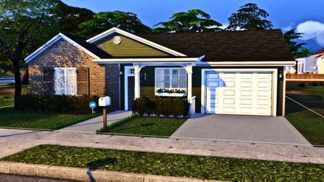 Sims 4 Houses 1 Bedroom, Sims 4 Cc Suburban House, Sims 4 House Unfurnished, Sims 4 Single Family Home, Hood Houses Sims 4, Sims 4 House Newcrest, Sims 3 Starter House, Starter Homes Sims 4, Hood House Sims 4