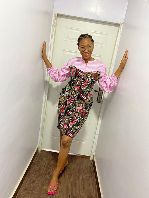 Our signature Ankara shirt dress Gathers Ankara Gown, Best African Dress Designs, Ankara Shirt Dress, Ankara Shirt, Production Ideas, Ankara Short, African Attire Dresses, Trendy Ankara Styles, Ankara Short Gown Styles