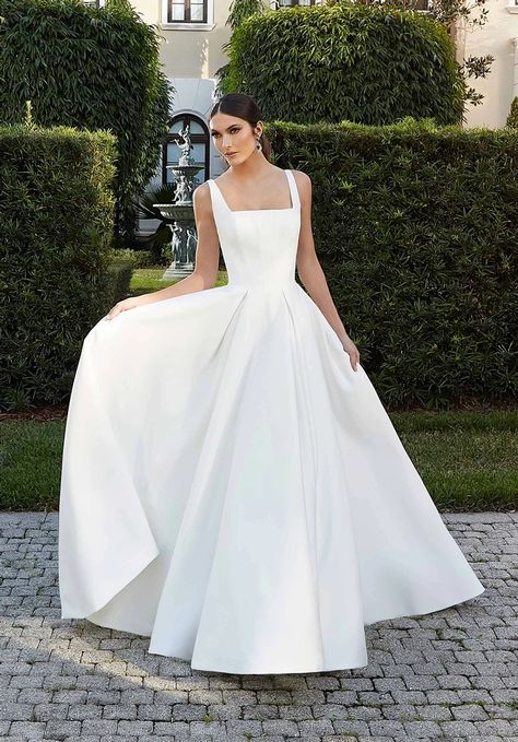 Square Neck Wedding Dress, Mori Lee Bridal, Mori Lee Wedding Dress, Neck Wedding Dress, Dress Gallery, Mori Lee, Gowns With Sleeves, Designer Wedding, Bridal Wedding Dresses