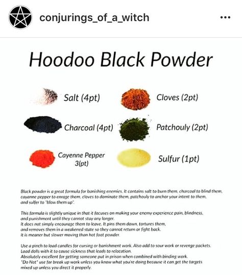 * Hoodoo Black Powder Hoodoo Delish, Hoodoo Conjure Rootwork, Hoodoo Rootwork, Spiritual Magic, Hoodoo Magic, Hoodoo Conjure, Hoodoo Spells, Voodoo Hoodoo, Voodoo Spells