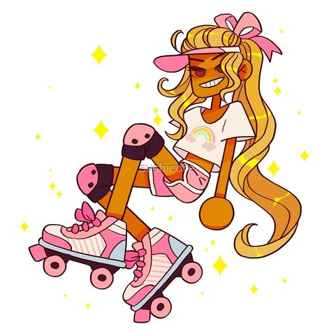 Roller Skating Pictures, Skate Art, Cute Animal Drawings Kawaii, Roller Skates, Cute Animal Drawings, Roller Skating, Drawing Reference Poses, Cartoon Art Styles, Art Reference Poses